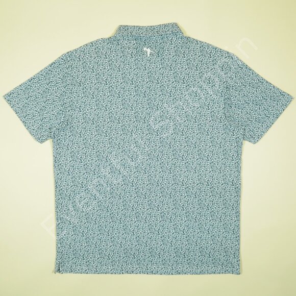 Anderson Ord Harbor Club Golf Polo Shirt Mens XL Blue Floral Performance Stretch - Picture 3 of 6
